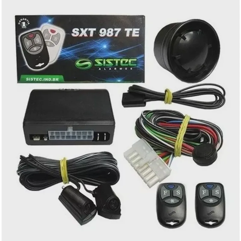 Alarme Automotivo Universal Sistec SXT987TE Com Pulse de Trava e Subida Vidro