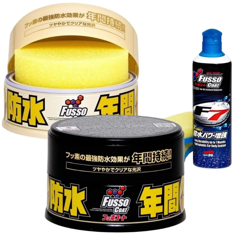 Kit Cera Soft99 Fusso Coat Dark E Light + Selante Líquido F7