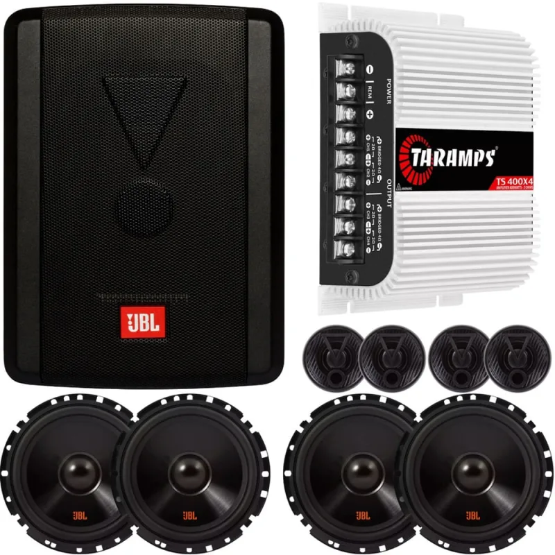 Caixa Automotiva Amplificada Jbl Sw68a-ms + Módulo Taramps 2 Vias - Não Disponível