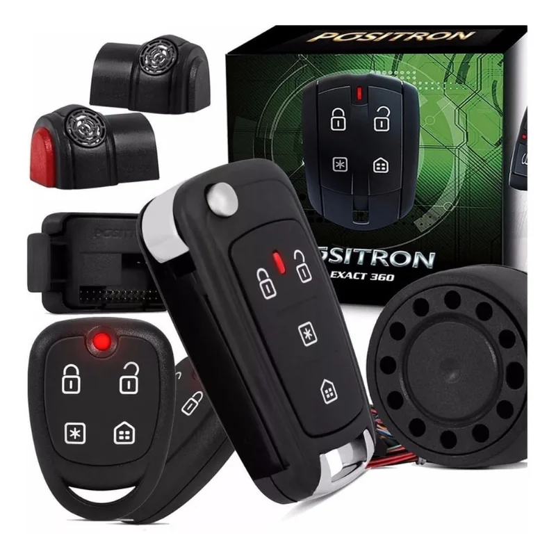 Kit Original Positron Alarme Universal Carro + Chave Canivete