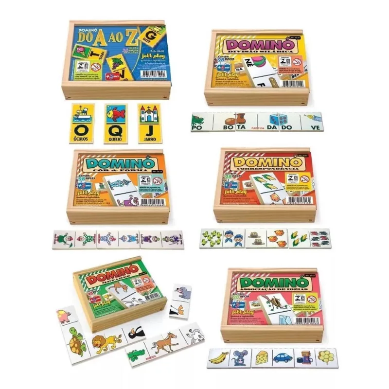 Conjunto Dominós De Leitura E Escrita Com 6 Jogos