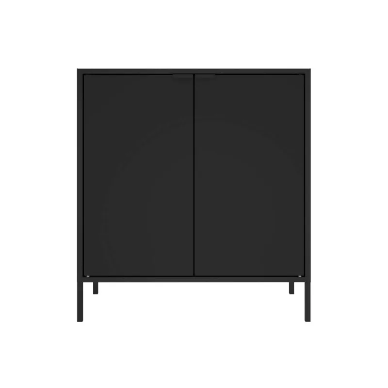 Balcão Multiúso Alto Itatiaia com 2 Porta em Aço Preto Matte Smart