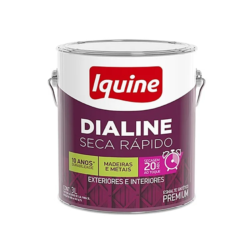 Esmalte Sintético Iquine Dialine Alto Brilho Alumínio 750ML