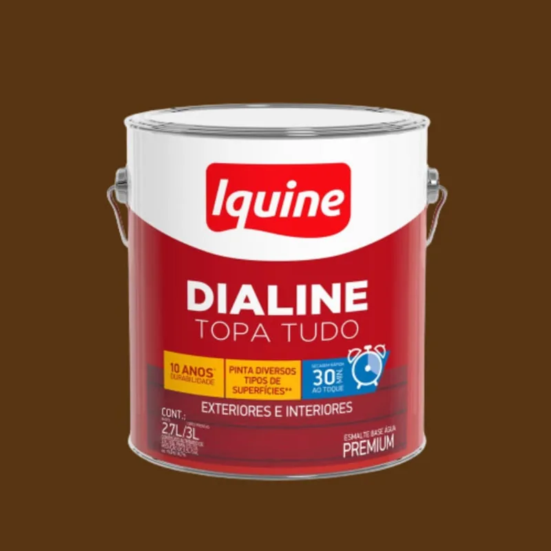 Esmalte Premium Base Água Alto Brilho Dialine 3L Esmalte Premium Base Água Alto Brilho Dialine Marrom Tabaco 3L