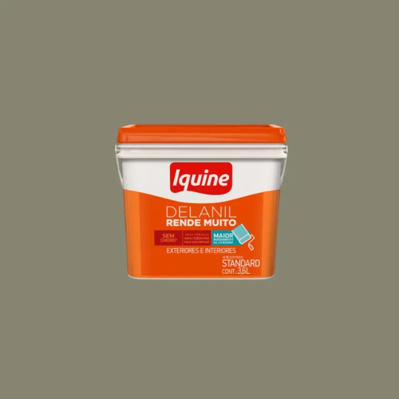 Tinta Standard Acrílica Fosco Delanil 3,6L Iquine Tinta Standard Acrílica Fosco Delanil Concreto 3,6L Iquine