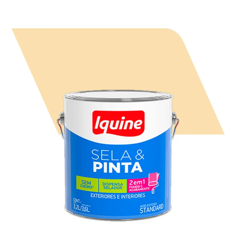 Tinta Acrílica Fosco Standard Sela & Pinta Palha 3,6L - Iquine