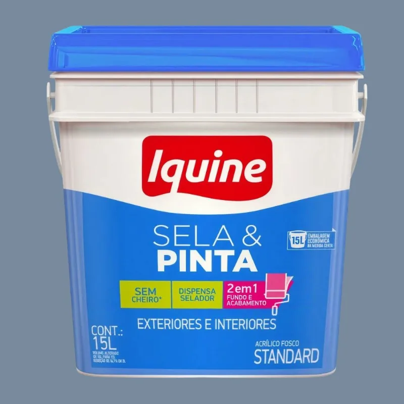 Tinta Standard Acrílica Fosco Sela & Pinta 15L Iquine Tinta Standard Acrílica Fosco Sela & Pinta Saudade 15L Iquine - IQUINE