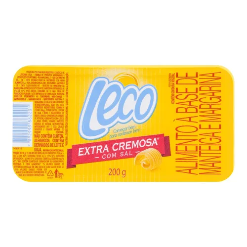 Manteiga E Margarina Com Sal Extra Cremosa Leco Pote 200g - LECO - Mercearia