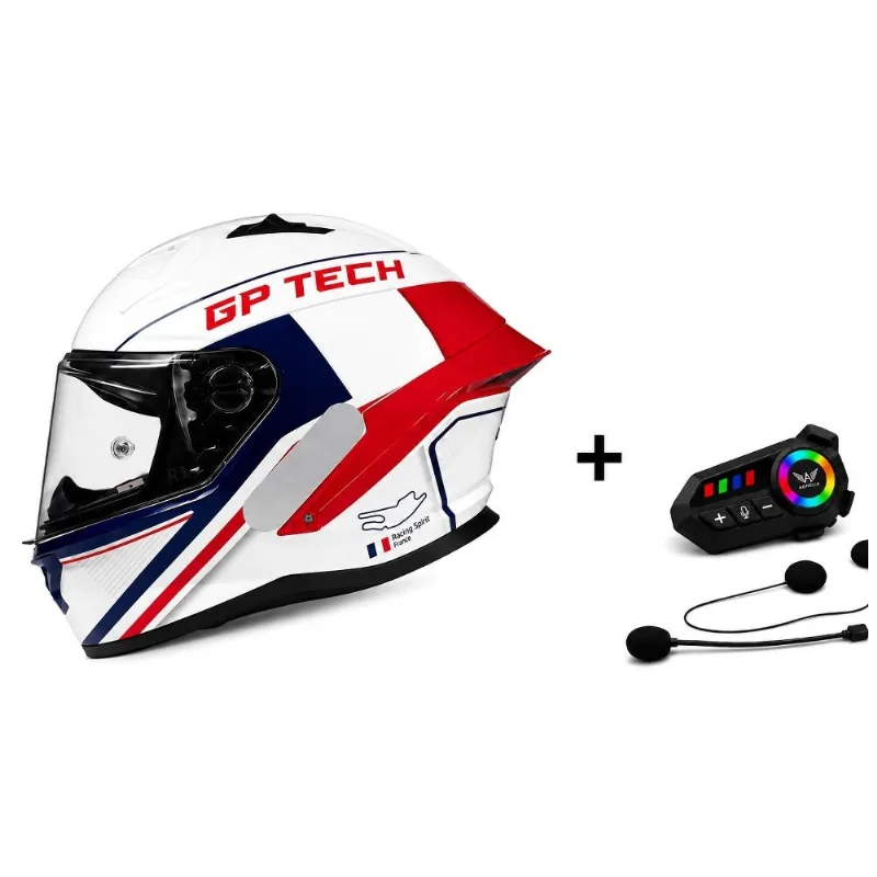 Capacete Gp Tech Pilot France Azul Vermelho 61 (MP)