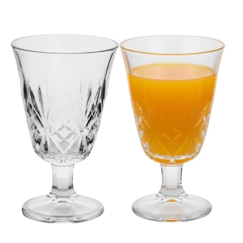 Jogo 2 Taça De Vidro Para água Suco Turim Lotos Em Casa Tem 230ml - Em Casa Tem - Agro
