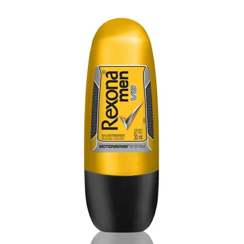 Desodorante Antitranspirante Roll On Rexona Men V8 Compacto 30ml - REXONA - Higiene E Beleza