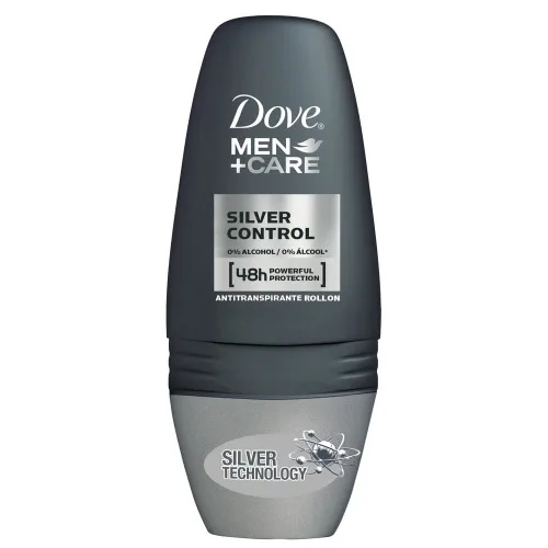 Desodorante Roll On Men Care Silver Control 50ml Dove - DOVE MEN CARE - Higiene E Beleza