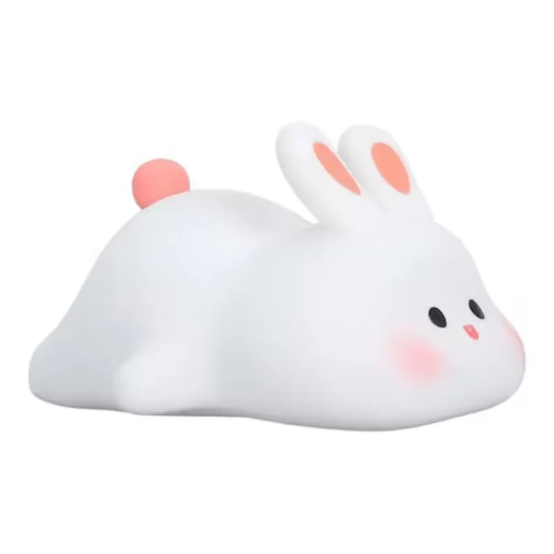 Abajur, Luminária Coelhinho Silicone 3 Níveis Brilho USB Toque