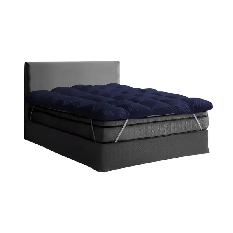 Pillow Top Protetor De Colchão King Azul