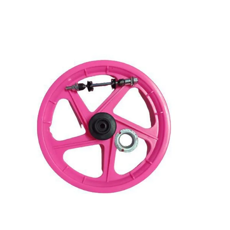Aro 16 Nylon Infantil Rosa | Bike Com Eixos Rolamentos