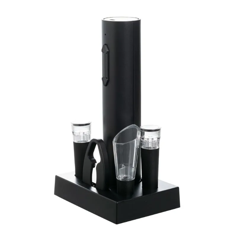 Saca-Rolhas Elétrico 5 Acessórios 21cm Preto Fracalanza