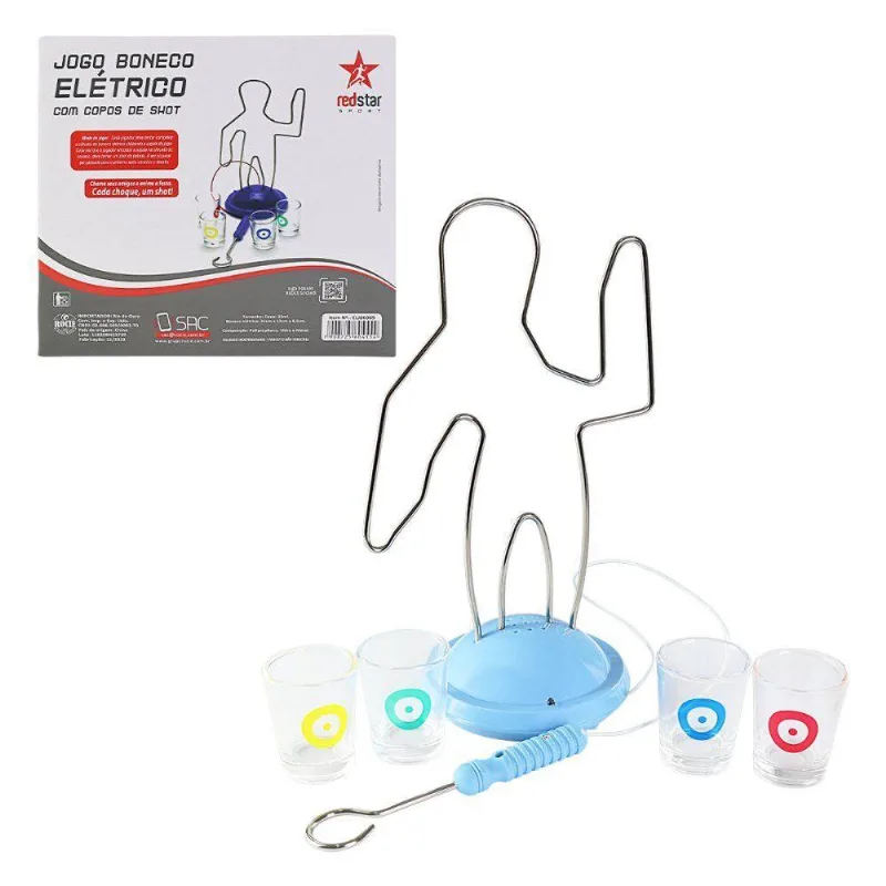 Jogo Boneco Elétrico Com Copos De Shot