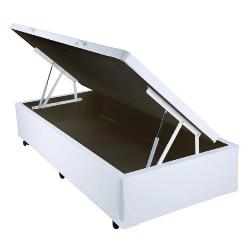 Cama Box Baú Solteiro Com Pistao A Gás 88x188 - RR colchoes - Móveis