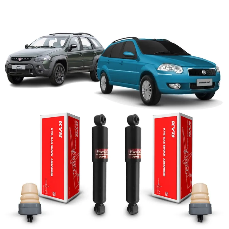 Par Kit Amortecedor Batente Traseiro Kayaba Fiat Palio Weekend 2010 2011 2012 2013 2014 2015 2016 2017 2018 2019 2020