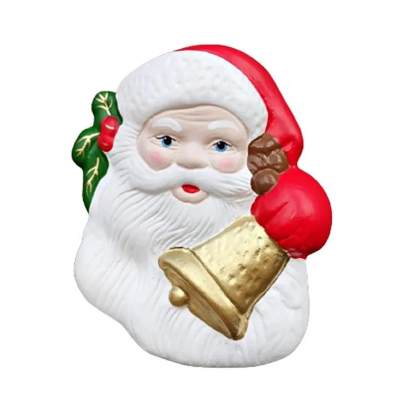 Papai Noel de Cerâmica de Pendurar na Parede ou Porta