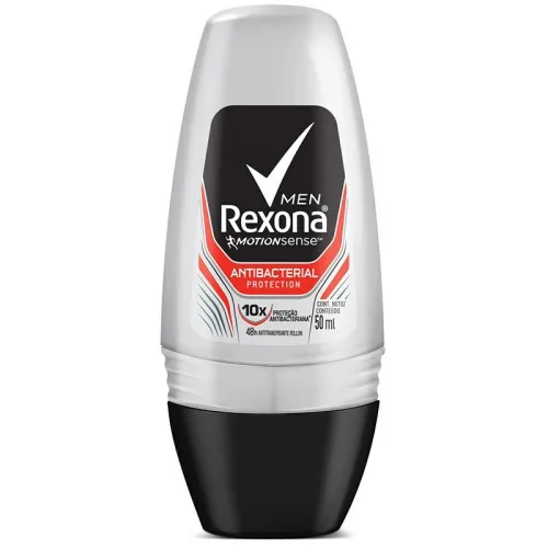 Antitranspirante Roll On Antibacterial Protection Rexona Men Motionsense 50ml - REXONA - Higiene E Beleza