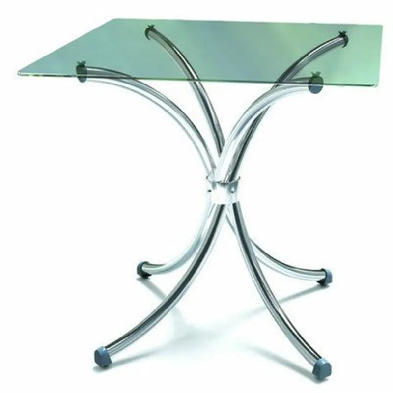 Mesa Carraro 377 Cromado Vidro Incolor