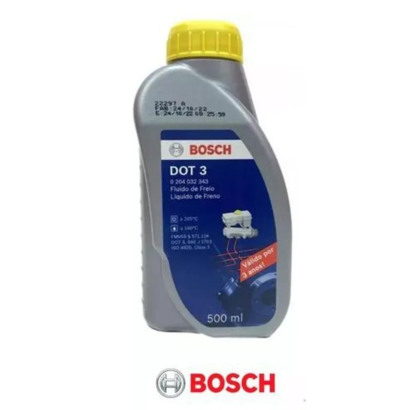 Kit 2 Fluido De Freio Dot 3 Bosch 500ml Manutenção Kit 2 Fluido De Freio Dot 3 Bosch 500ml Manutenção