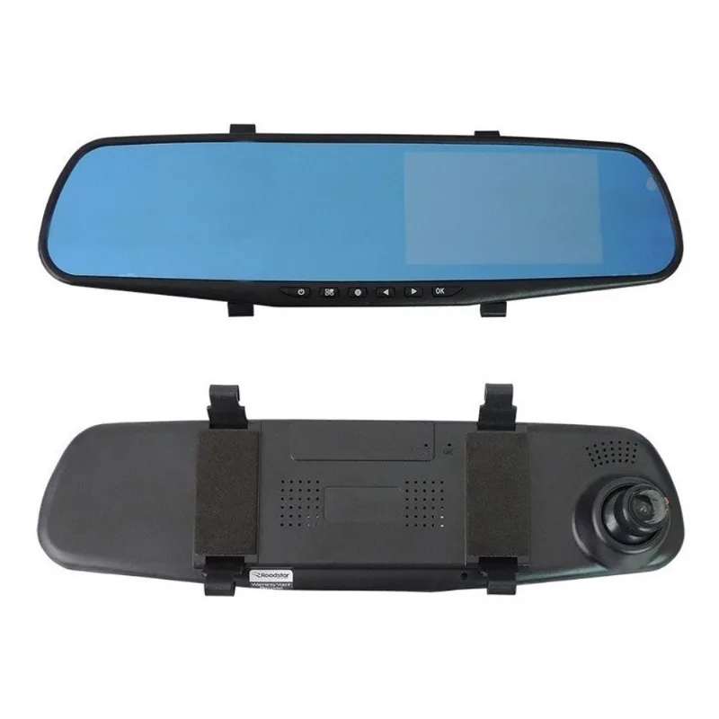 Retrovisor Com Câmera de Ré e Frontal Tela 4,3 RS510BR + dvr hb20 fit civic ecosport fiesta