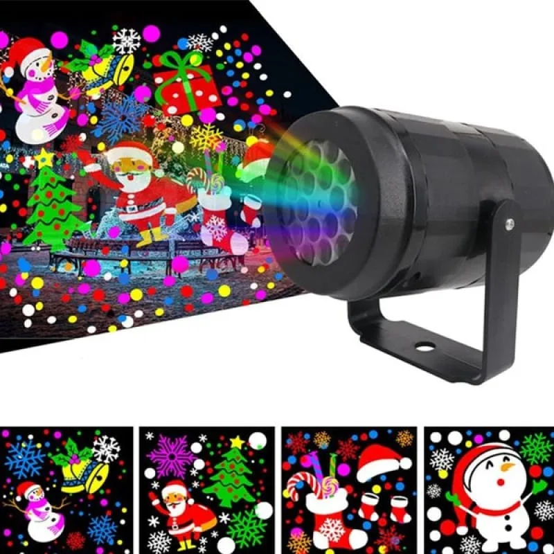 Projetor Portátil Iluminação LED Enfeite Natalino Noel Neve - Genérico - Tv E Vídeo