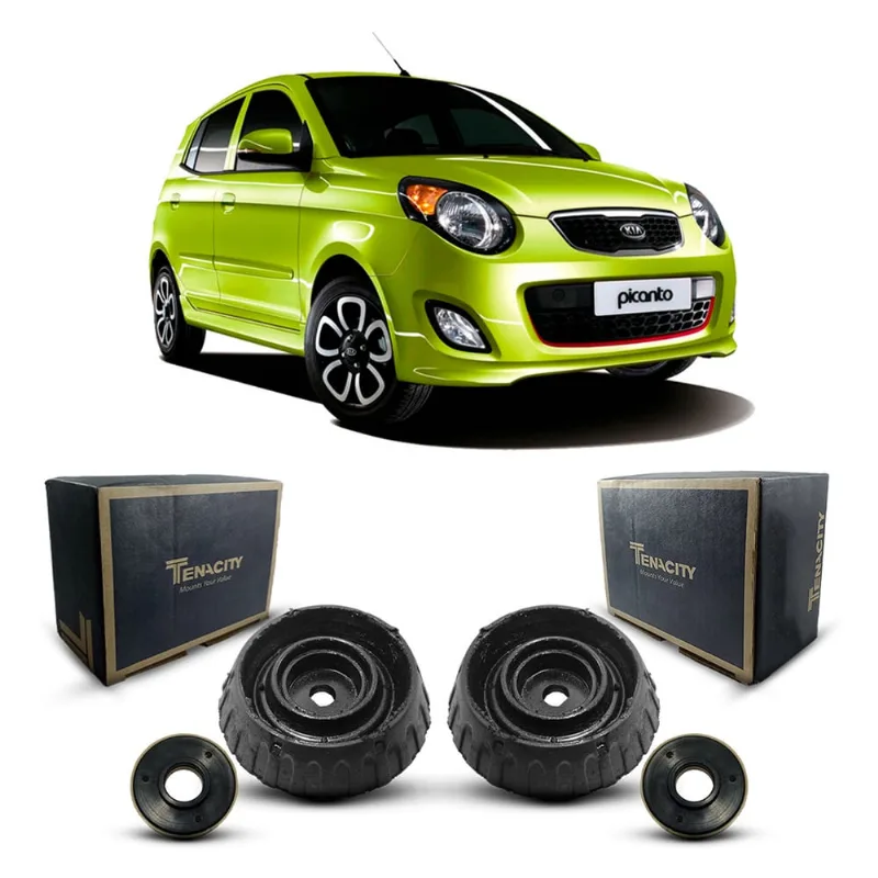 Par Coxim Batedor Batente Suporte + Rolamento Amortecedor Dianteiro Kia Picanto 2012 2013 2014 2015 2016 2017 2018