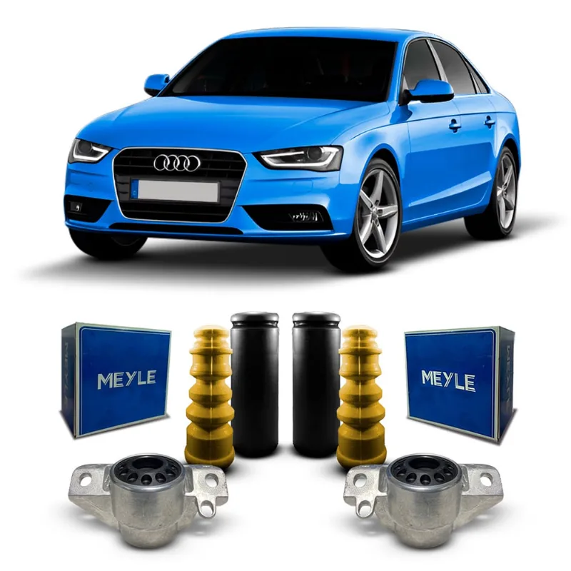 Par Kit Coxim Suporte Batedor Batente Coifa Amortecedor Traseiro Audi A4 B8 2008 2009 2010 2011 2012 2013 2014 2015 2016
