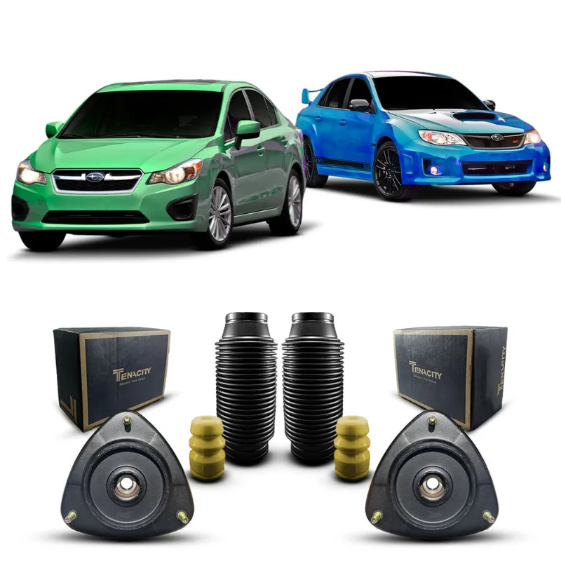 Par Kit Coxim Suporte Batedor Rolamento Batente Coifa Amortecedor Dianteiro Subaru Impreza Sedan 2012 2013 2014