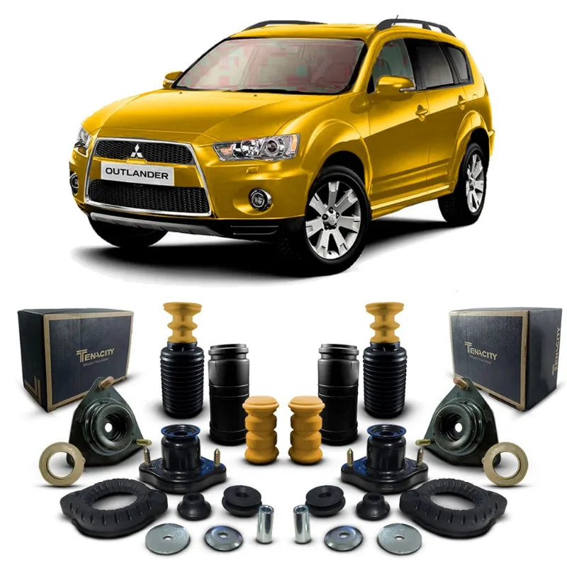 Par Kit Coxim Batente Suporte Dianteiro Traseiro Mitsubishi Outlander 2007 2008 2009 2010 2011 2012 2013 2014 2015