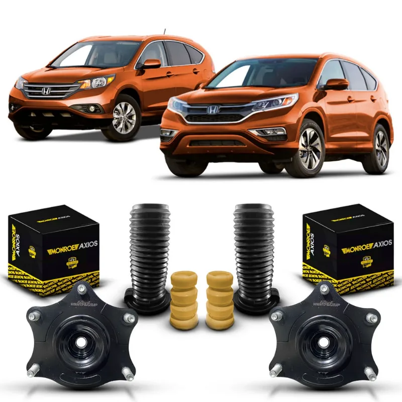 Par Kit Coxim Suporte + Batente Coifa Amortecedor Dianteiro Honda crv 2007 2008 2009 2010 2011 2012 2013 2014 2015 2016