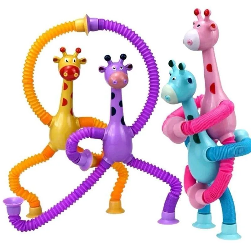 Girafa Divertida Melman Brinquedo Infantil Criança - Roxa