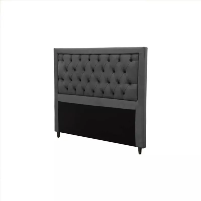 Cabeceira King Estofada Baronesa Suede Cinza - Simbal - Não Disponível - Móveis