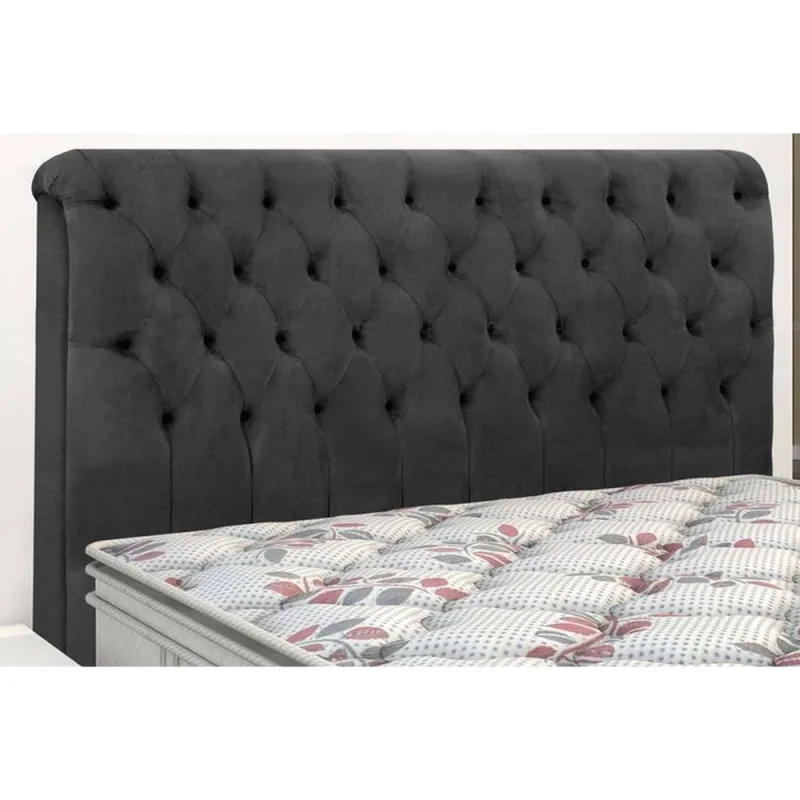 Cabeceira Cama Box King Simbal Imperatriz King - Cinza - Não Disponível - Móveis