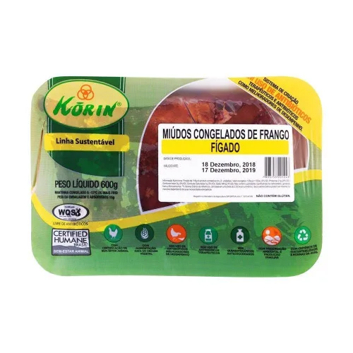 Figado Frango Korin 600gr Bdj Congelado - KORIN - Açougue
