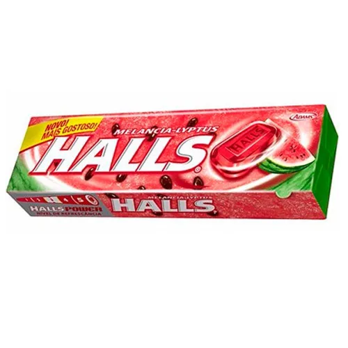 Bala Melancia Halls Pacote 28g - HALLS