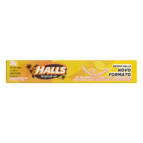 Bala Halls Un Laranja - HALLS - Mercearia