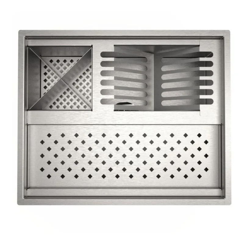 Calha Quadrada Varanda Gourmet 48 Cm Inox P/Talheres
