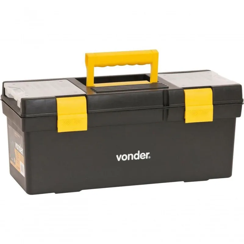 Caixa Plástica Para Ferramentas Baú 455x190x200mm - Vonder - Construção E Ferramentas