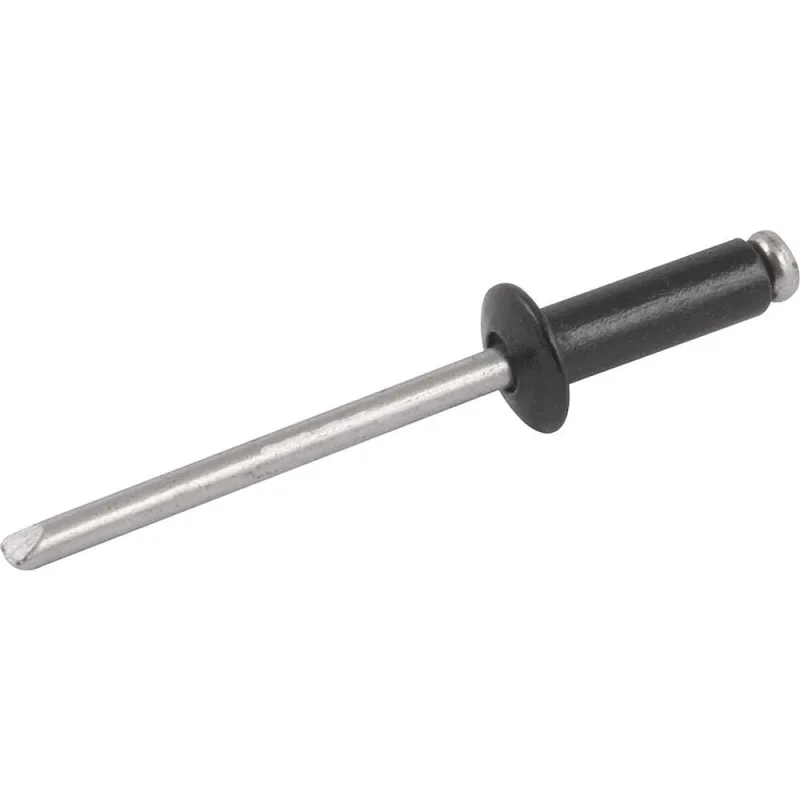 Rebite repuxo de alumínio 4,0 mm x 12,0 mm preto 1.000 peças - VONDER - VONDER - Parafusos E Fixadores