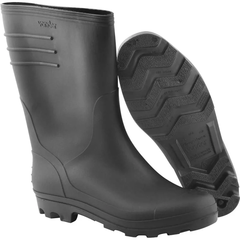 Bota de PVC Cano Médio Sem Forro Preta - VONDER - VONDER - Epi