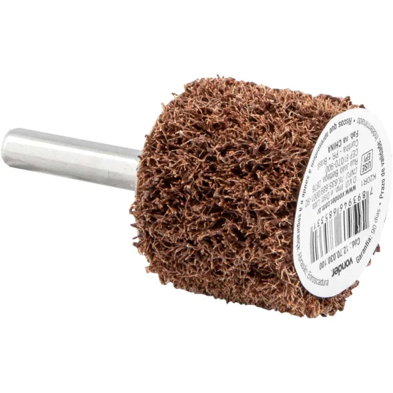 Roda com Haste para Acabamento 30 mm x 25 mm Grão 100 VONDER - VONDER - Abrasivos