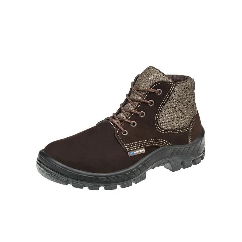 Bota Nobuck Marrom Cano Médio Bico Plástico Marluvas Bota Nobuck Marrom Bico Plástico CA45611 N41 Marluvas