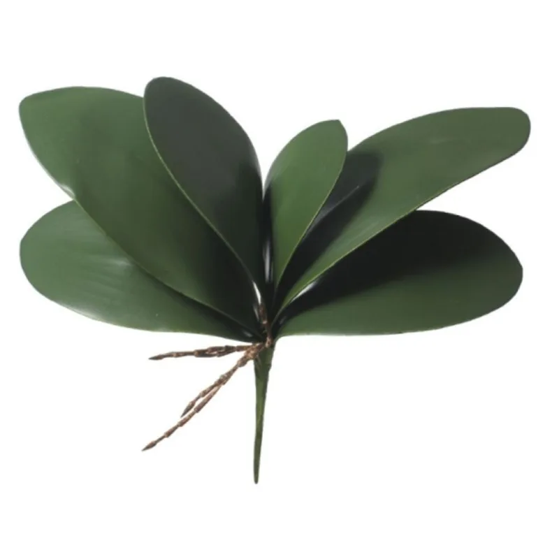 FOLHA ORQUIDEA PHALAENOPSIS C/ARAME X6 (VERDE) 33cm