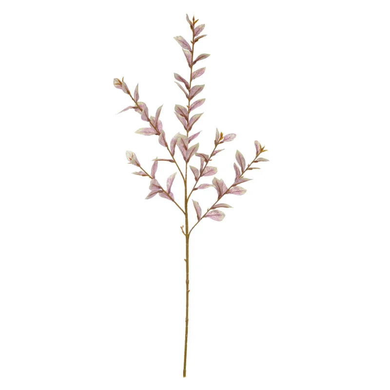 Galho Folha 82cm Rosa Creme Flor Arte