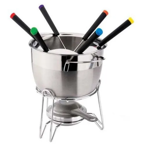 Jogo Fondue 10 Pcs Inox Ricaelle - RICAELLE - Bazar
