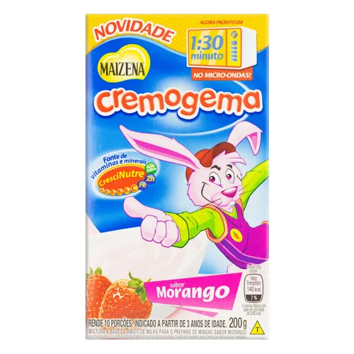 Mingau Morango Maizena Cremogema Caixa 200g - MAIZENA - Mercearia
